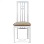 Jídelní židle dřevěná z masivu bílá Autronic BC-2482 WT