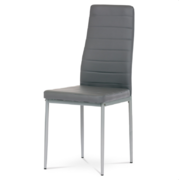 Židle jídelní šedá kožená Autronic DCL-377 GREY