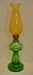 Zelená dekorační petrolejka stolní 48cm