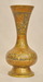 Barevná gravírovaná váza - zlatá mosaz 13cm