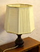 Dřevěná rustikální lampa bílá 62cm