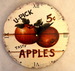 Nástěnné dřevěné hodiny Apples - Jablka 30cm