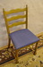 Dřevěná jídelní židle z masivu modrá TON