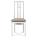 Jídelní židle dřevěná z masivu bílá BC-2602 WT