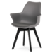 Jídelní židle šedá plastová ekokůže Autronic CT-772 GREY