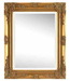 Dřevěné zrcadlo 50x40cm zlaté s fazetou
