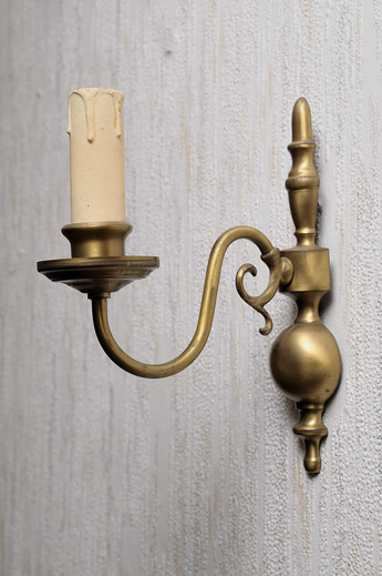 Mosazná lampička zlatá nástěnná