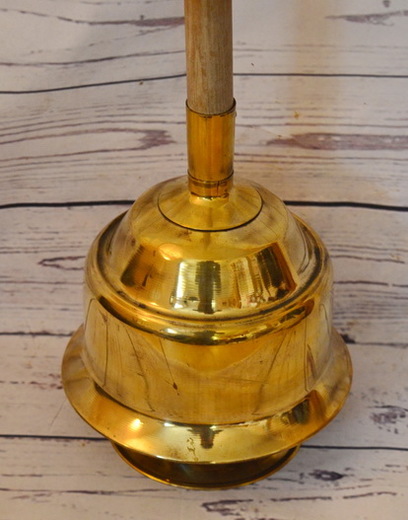 Starožitný mosazný zvon na prádlo