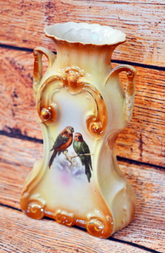 Porcelánová váza Papoušci