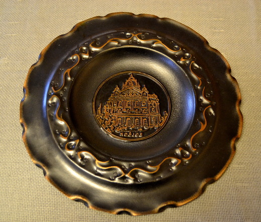 Košice meděný talíř k zavěšení