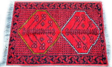 Vlněný nomádský koberec 90x65cm