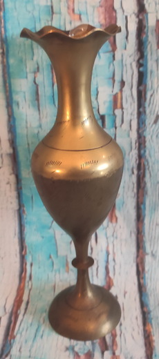 Váza mosazná hladká 22cm