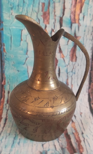 Mosazná vázička s uchem 11cm