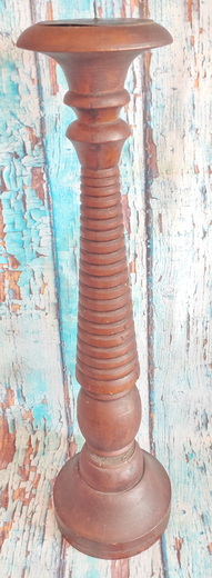 Masivní dřevěný svícen 50cm hnědý