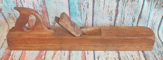 Starožitný dřevěný hoblík macek 60cm