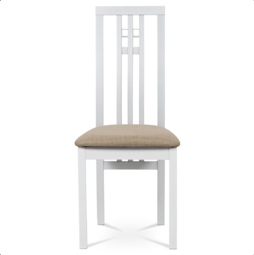 Jídelní židle dřevěná z masivu bílá BC-2602 WT