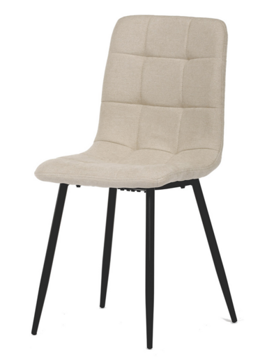 Autronic CT-281 CRM2, jídelní židle, černá / látka krémová