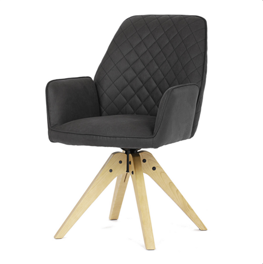 Autronic Židle jídelní černá vintage látka HC-539 BK3