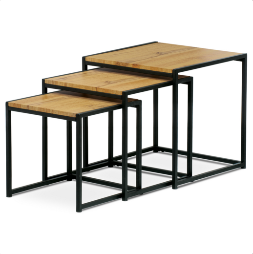 Set 3 ks odkládacích stolků Autronic dub AF-3003 OAK