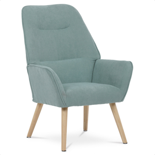 Křeslo relaxační dřevěné masiv modré Autronic AK-312 BLUE2