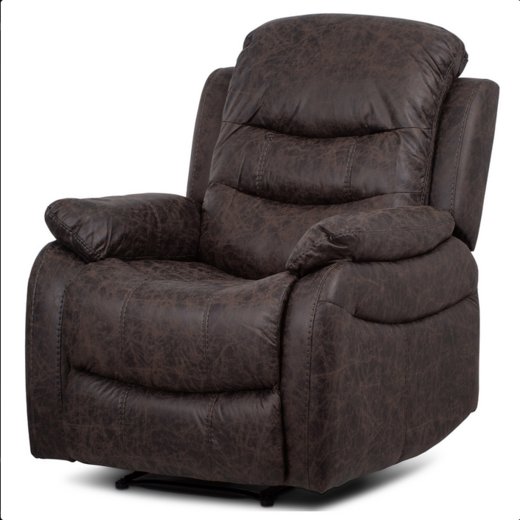 Polohovací kožené křeslo relaxační Autronic TV-4086, hnědé