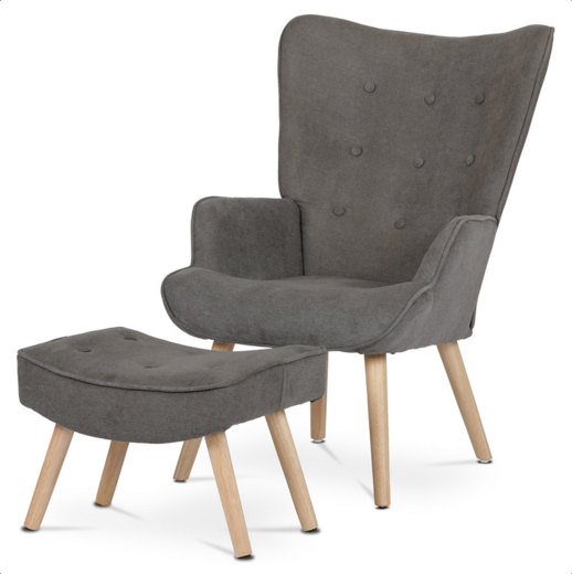 Křeslo ušák s podnožkou Autronic AK-302 LAN