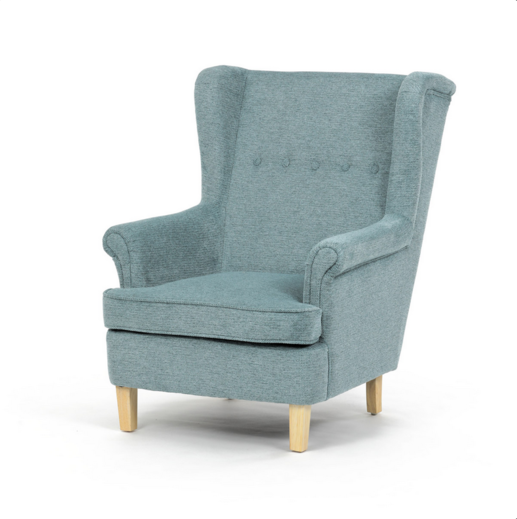 Křeslo ušák Autronic z masivu AK-388 GRN2 modré