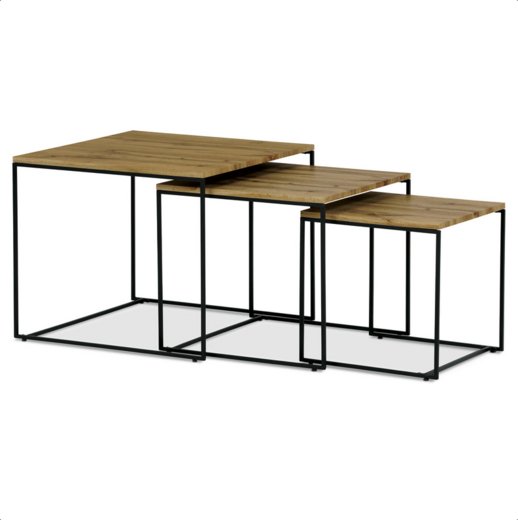 Set 3ks konferenčních stolků Autronic AF-3008 OAK dub