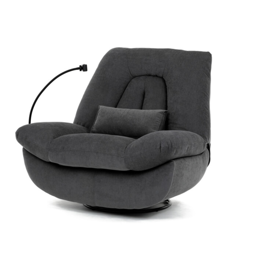 Polohovací elektrické křeslo Autronic TV-7081 GREY2 šedá látka