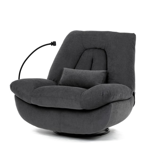 Polohovací elektrické křeslo Autronic TV-7089 GREY2 šedá látka