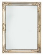Barokní zrcadlo stříbrné dřevěné 90x70cm z fazetou