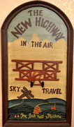 Reliéfní dřevěný obraz Letadlo - The new highway in the air