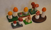 Dřevěné dekorační starožitné houby
