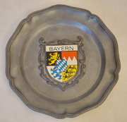 Cínový dekorační talíř bayern