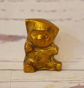 Mosazná miniatura soška Medvěd