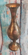 Mosazná váza gravírovaná 23cm