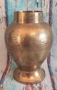 Mosazná váza vroubkovaná 14cm