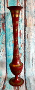 Mosazná červená váza 33cm