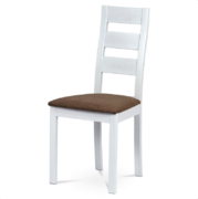 Jídelní židle dřevěná z masivu bílá BC-2603 WT