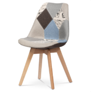 Jídelní židle CT-764 PW2 látka patchwork, masiv buk přírodní