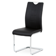 Jídelní židle Autronic DCL-411 BK koženka černá, chrom