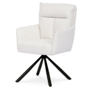 Autronic jídelní židle bílá látka bouclé HC-541 WT2