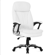 Kancelářská židle bílá kožená Autronic KA-Y287 WT