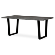 Jídelní stůl dřevěný 180x100cm Autronic HT-812, černý/šedý