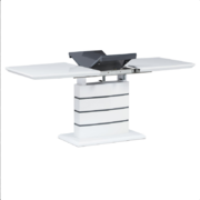 Jídelní stůl rozkládací 140x80cm bílý Autronic HT-410 WT