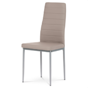 Židle jídelní Autronic DCL-377 LAN, lanýžová kožená, šedá