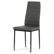 Židle jídelní šedá kožená Autronic DCL-372 GREY