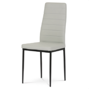 Jídelní židle stříbrná kožená DCL-372 SIL