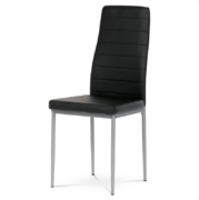 Židle jídelní černá kožená Autronic DCL-377 BK