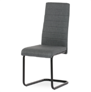 Jídelní židle šedá látka, černý kov Autronic DCL-401 GREY2